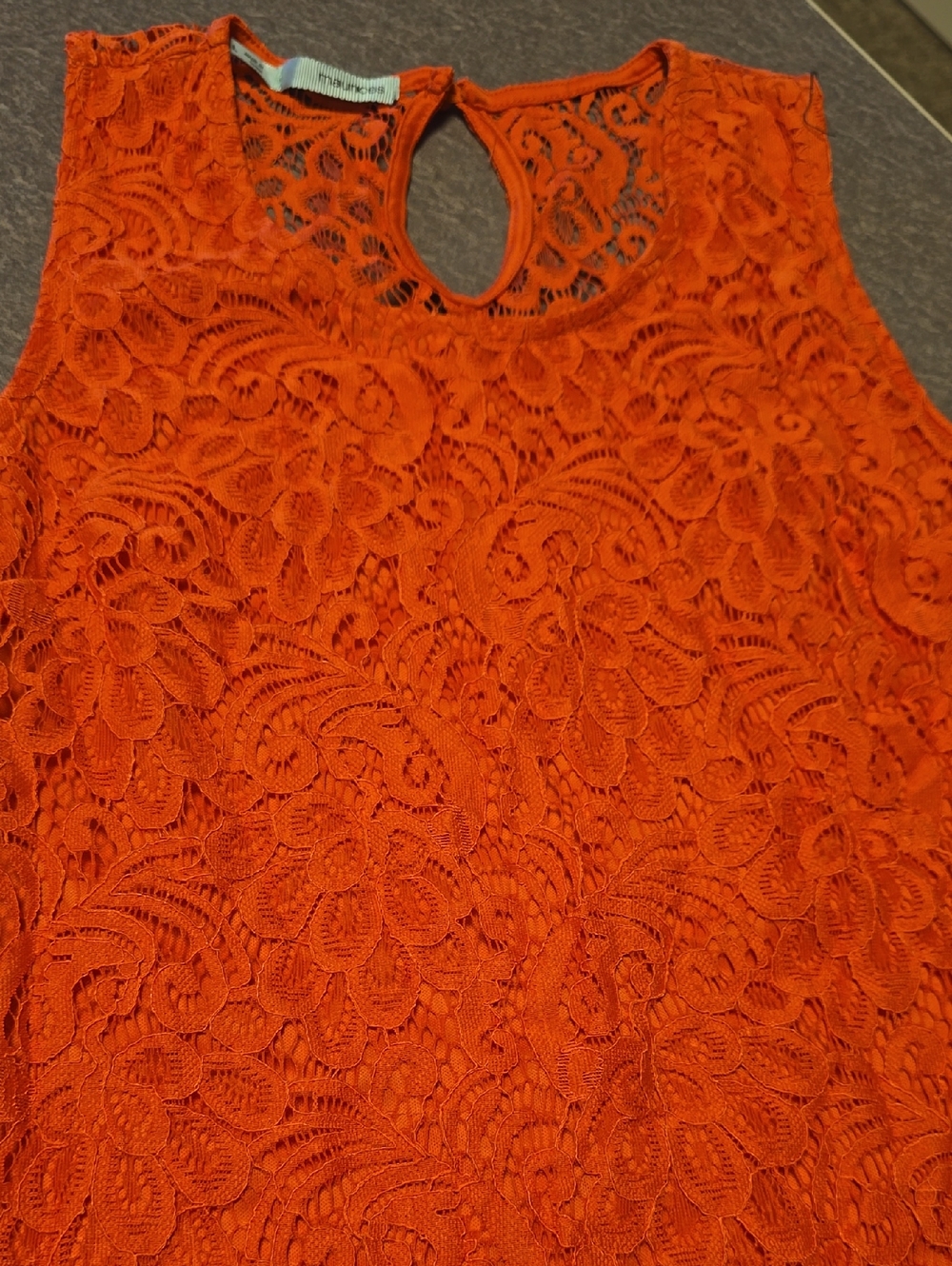 Maurices Bright Orange Crochet Lace Dress Size L